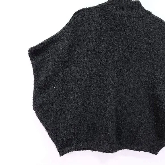 Sita Murt Turtleneck Poncho Sweater Size Small Sherpa Fleece Pullover - Picture 10 of 12